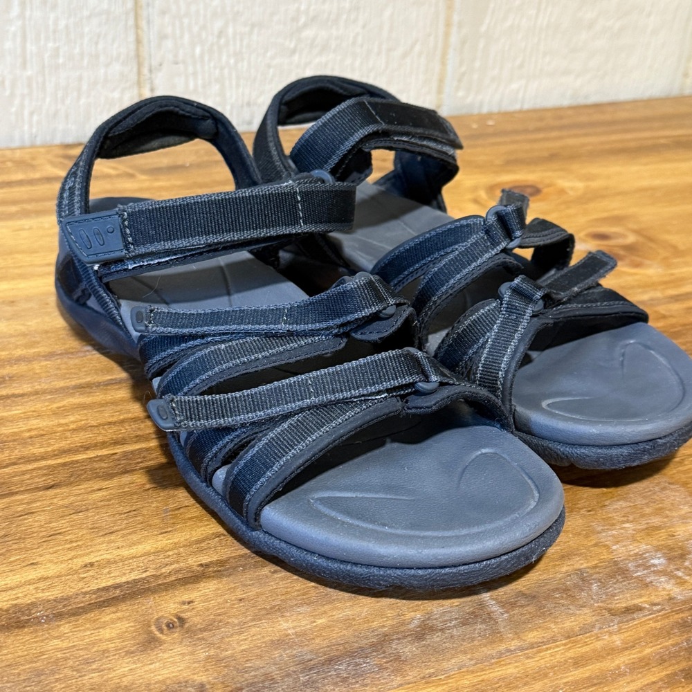 L.L.Bean Women's Black‎ Adjustable Strap Outdoor Hiking Walking Sandals Size 9